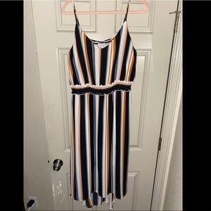 High-low stripped spaghetti strap dress: Maurices XXL